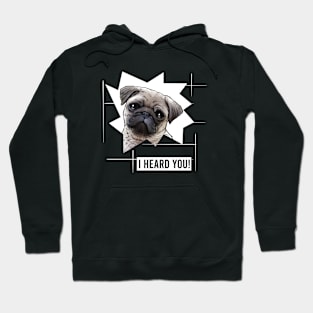 Funny Pug I Heard You Hoodie